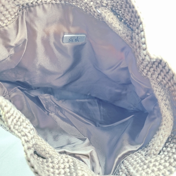 The Sak Y2K Crochet Backpack Boho Festival Brown 12 x 12 Inch - Picture 6 of 10